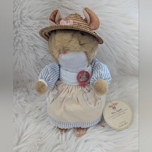 Brambly Hedge Woodmouse Plush Mouse By Golden Bear Mrs. Apple 1986 Rare Vintage